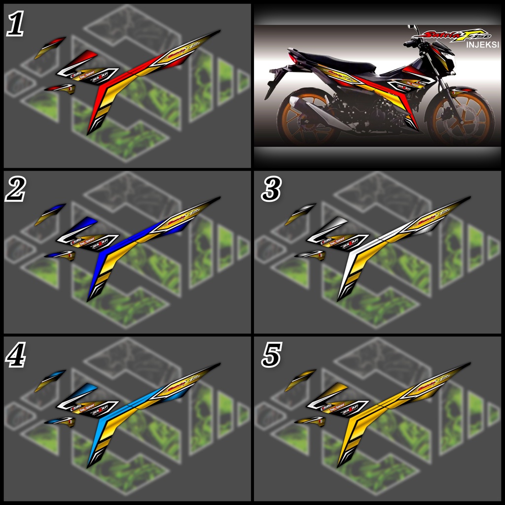 STRIPING VARIASI SUZUKI SATRIA FU 150 INJEKSI / STIKER STRIPING VARIASI SATRIA FU INJEKSI