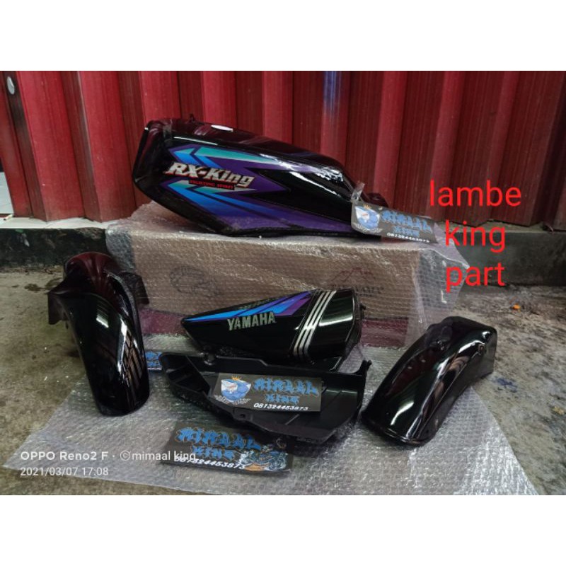 Tangki RX king full set 2002 hitam ungu