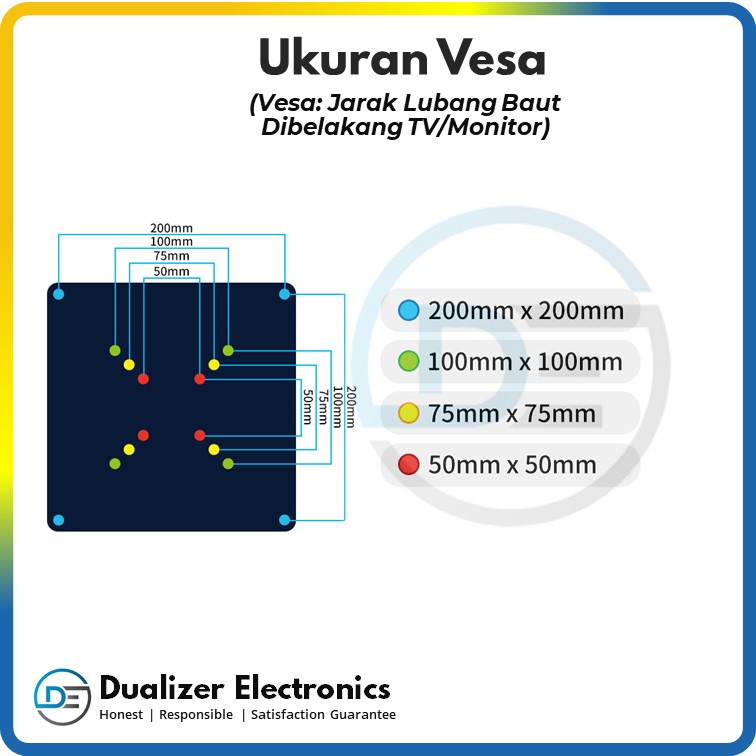 Bracket TV LED 17 19 20 21 24 25 28 32 40 42 43 Inch Universal Kokoh Bisa Nunduk Semua Merk TV