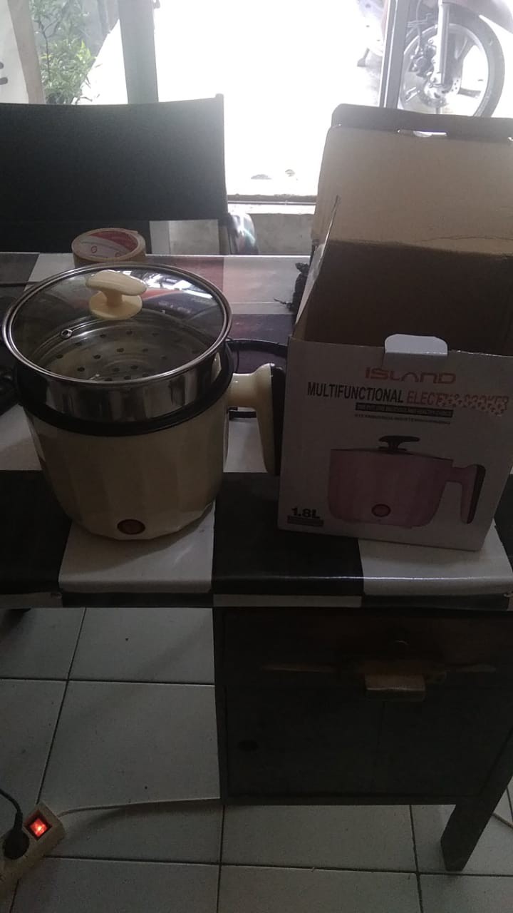 Panci Elektrik Keramik 1.8 Liter | Panci Listrik | Panci Serbaguna | Panci Kukus