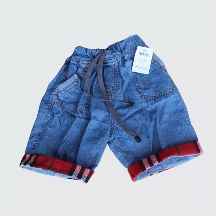  CELANA  PENDEK ANAK SOFT JEANS STIK  BALIK  FLANEL SIZE 