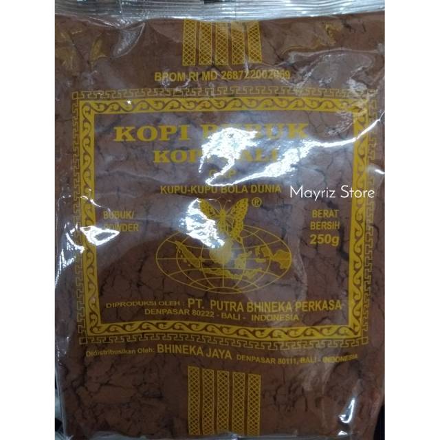 

Kopi Bali Cap Kupu Kupu Bola Dunia 250 gram