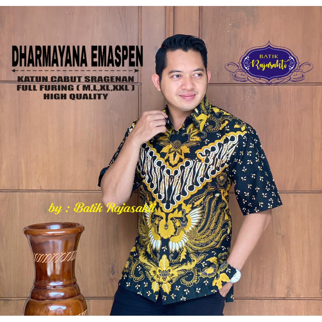 DHARMAYANA RAJASAKTI KEMEJA BATIK SOLO PRIA LENGAN PENDEK LAPIS FURING ATASAN BATIK PREMIUM MODERN KATUN HALUS BAHUWIRYA  BANAMITRA BANAMITRA PUTIH BANGSAWAN BAYU PUTRA BERLIAN BIRU BHARATAYUDA BIMASENA BIRENDRA BIRU INDAH BRAHMAKERTA BRAHMAKERTA MERAH