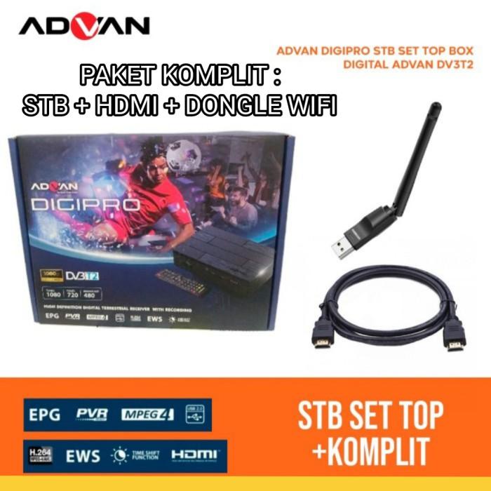 ADVAN DIGIPRO SET TOP BOX TV DIGITAL DVBT2 SIAP DIGITAL