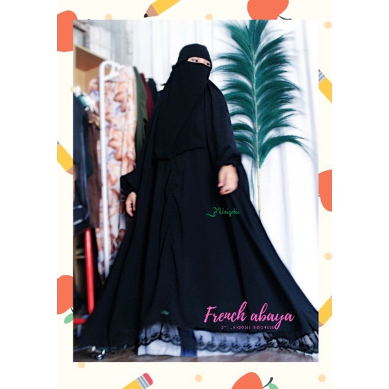 [COD] KHIMAR FLOOR JETBLACK BY UNIQOBIE INDONESIA
