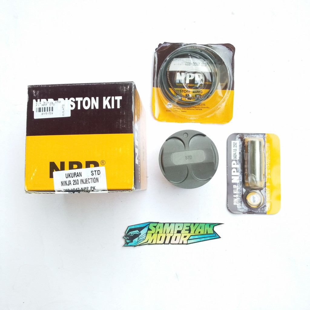 Piston Seher Seker Kit Set NPP Kawasaki Ninja 250 FI Injection Injeksi Over Size 0 Standart