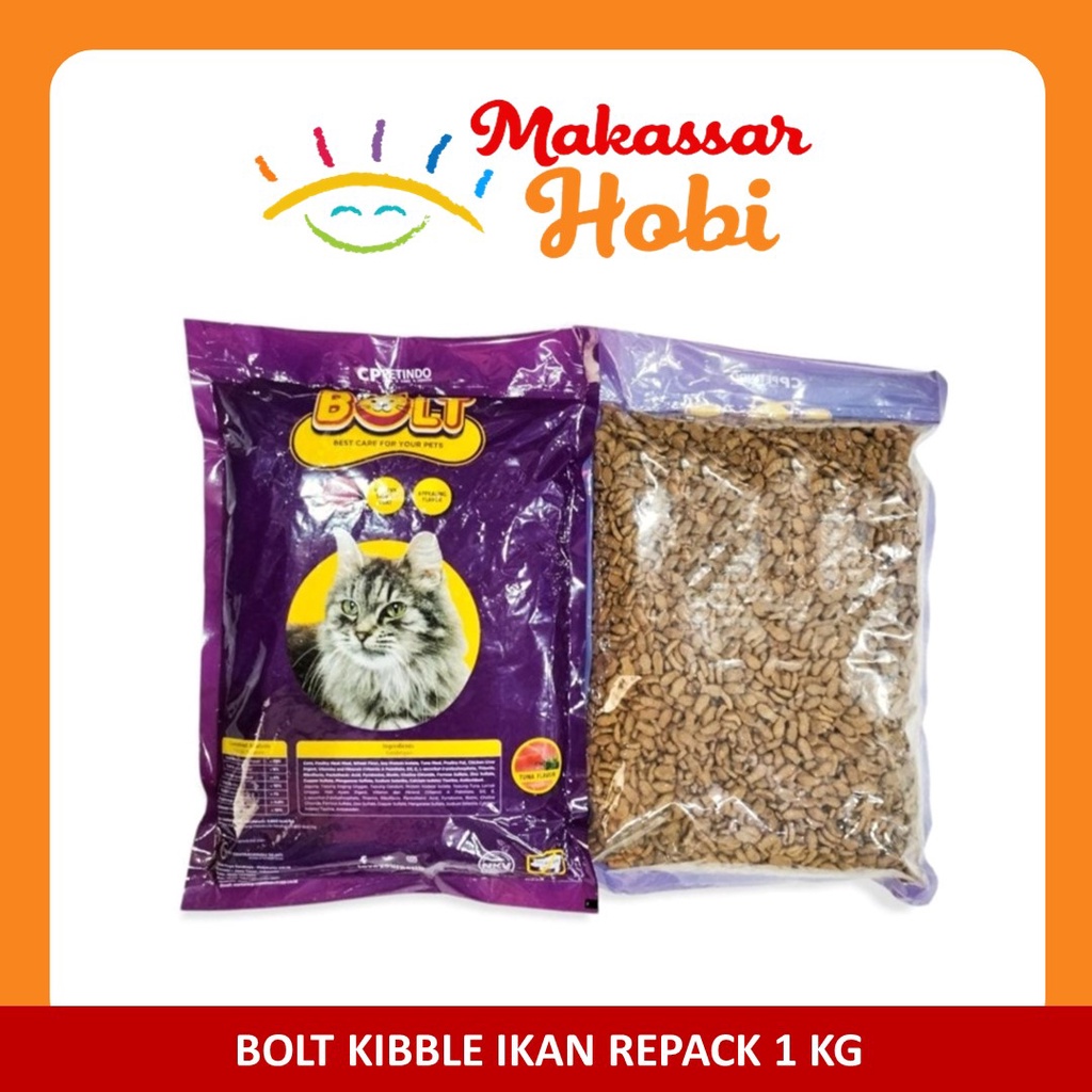 Makanan Kucing Bolt Salmon Repack 1kg 1 Kg Dry Cat Food Kering Murah