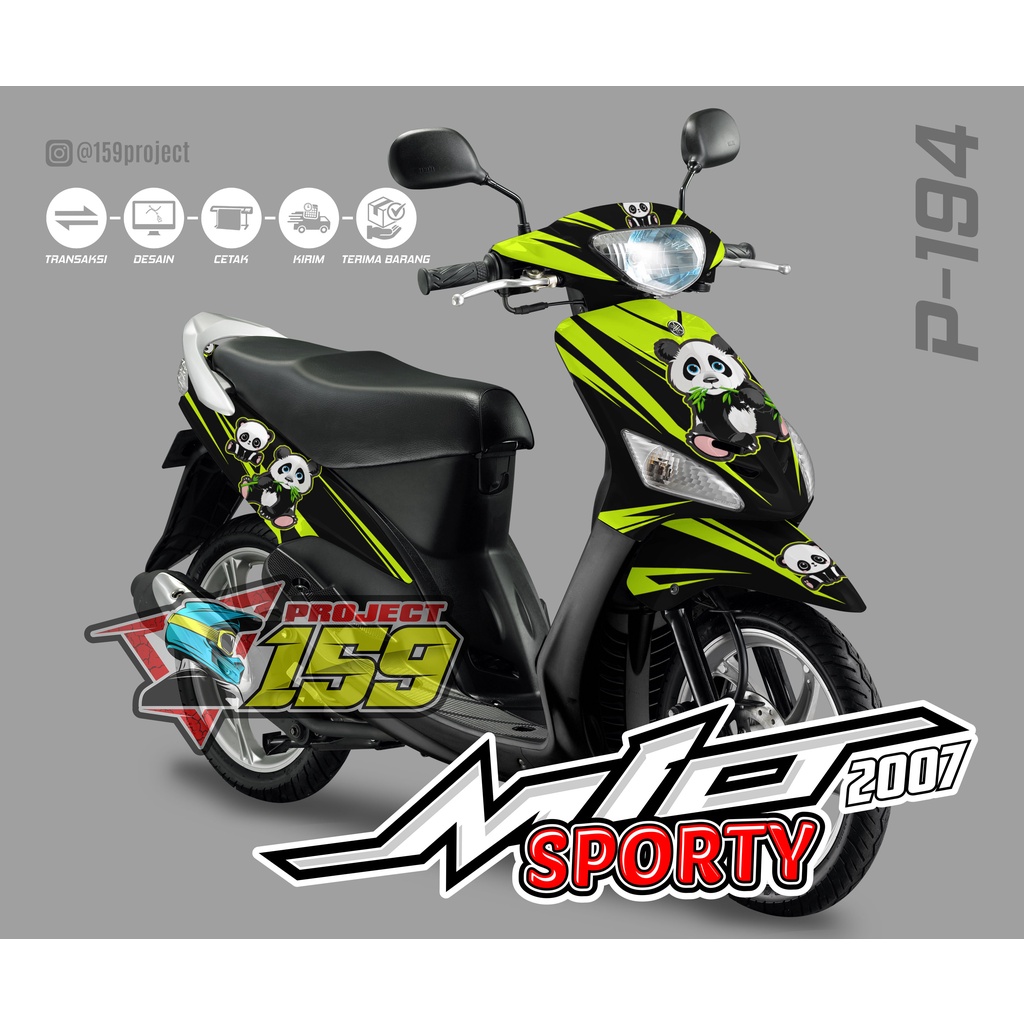 Stiker Motor Mio Sporty 2004 - P-194 Panda