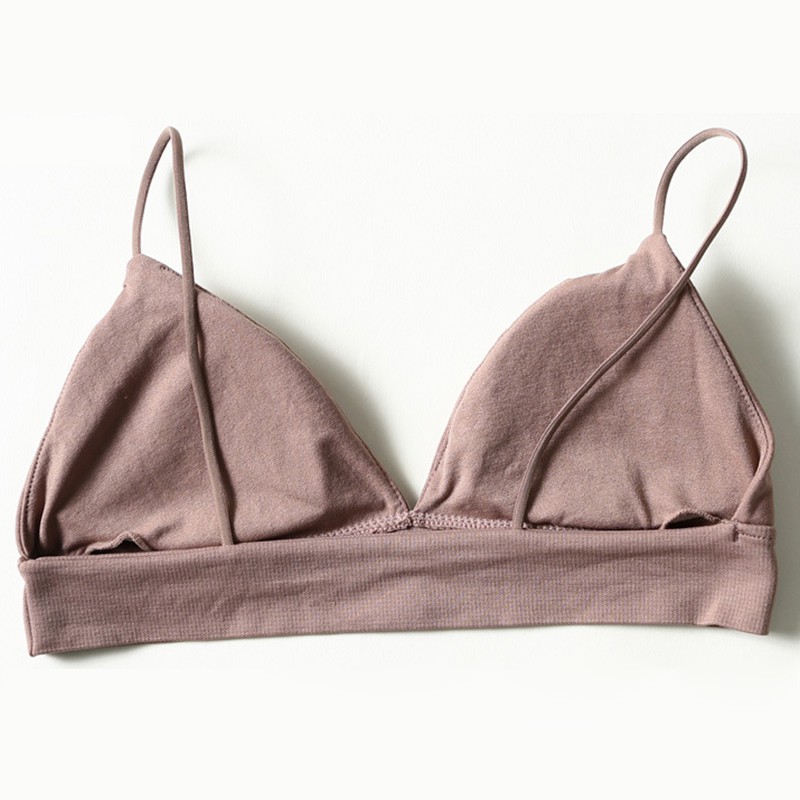 Triangle Cup Bra Lembut Tanpa Stres Pakaian Nyaman Wanita Jepang Bras Seamless