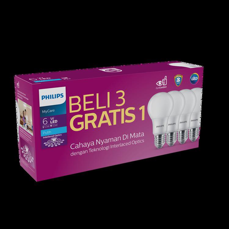 

COD PHILIPS MULTIPACK MYCARE LEDBULB 6W 6500K PUTIH KODE 139