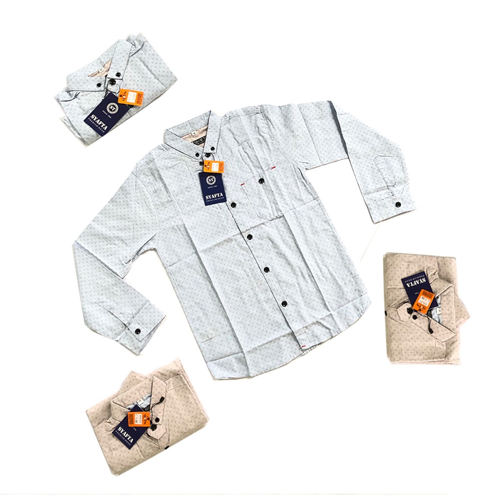 KEMEJA ANAK LAKI LAKI LENGAN PANJANG KATUN PREMIUM COWOK PAKAIAN BAJU ANAK-ANAK LAKI-LAKI