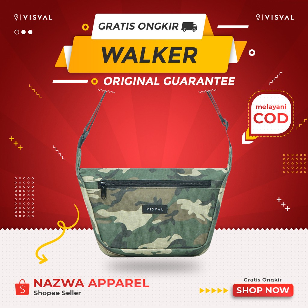 TAS SELEMPANG SLING BAG VISVAL WALKER CAMO