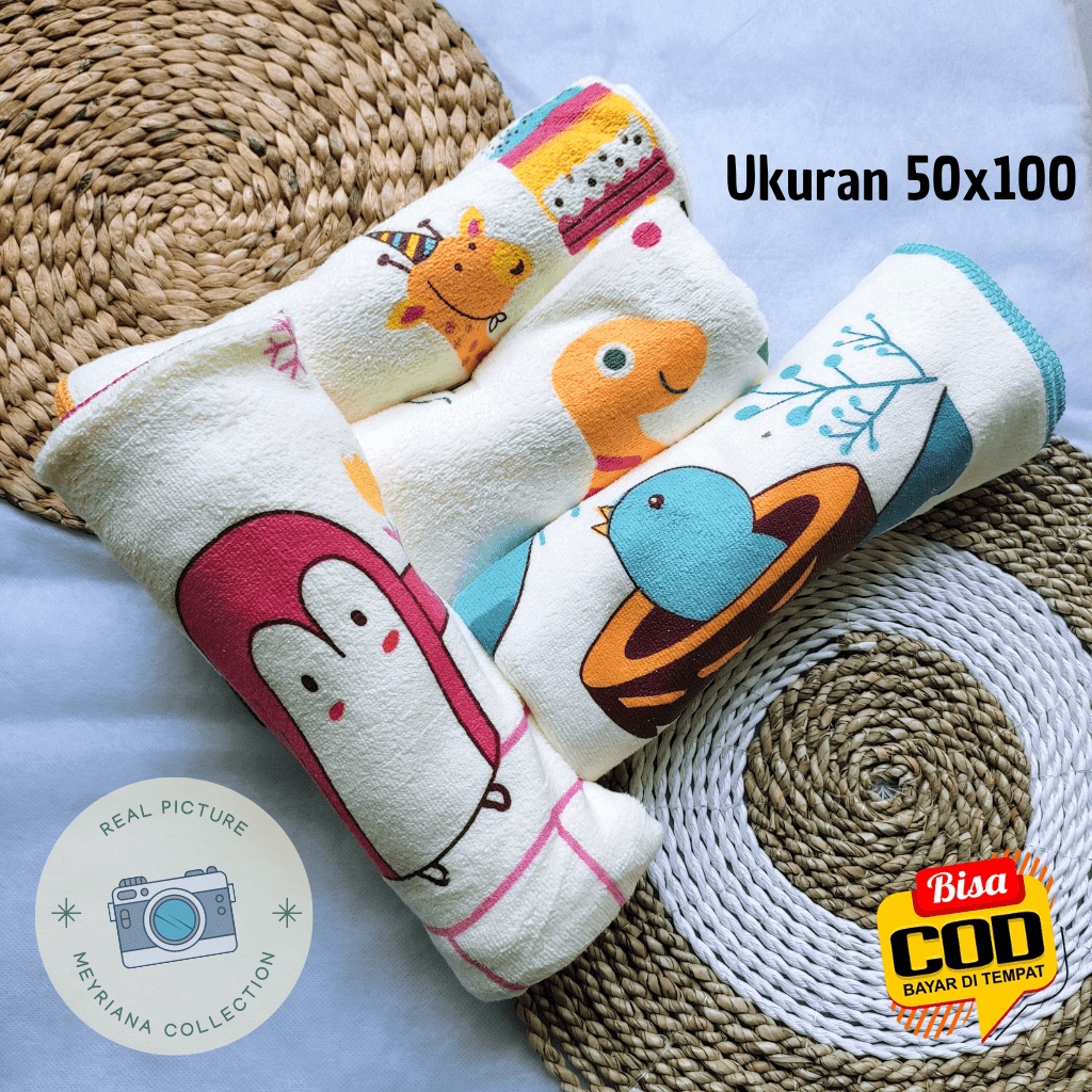 Handuk Bayi Baru Lahir Lembut Super Soft Tebal Dan Halus Ukuran 50 x 100Cm Unisex Meyriana Collection