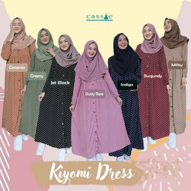 (ORIGINAL) KIYOMI DRESS BY CASSIE LABELS/ GAMIS POLKADOT/ GAMIS BUSUI FRIENDLY