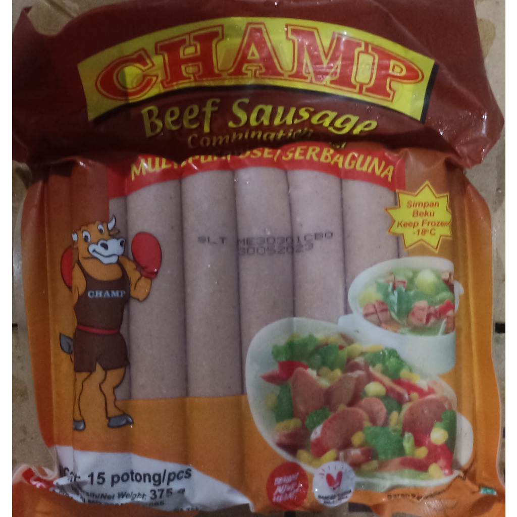 

Champ Sosis Sapi 375gram isi 15pcs