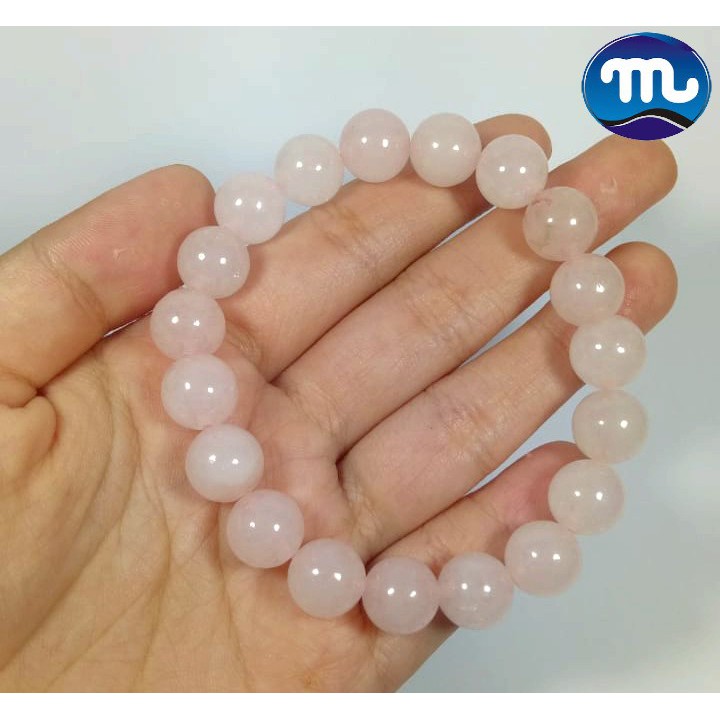 Gelang Batu Rose Quartz - Rose Quartz Bracelet - Gemstone Bracelet