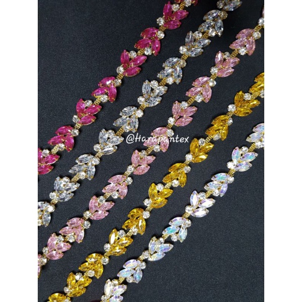 Aplikasi Permata YH02 / Aplikasi Meteran / Diamond Permata Siku / Hiasan Baju