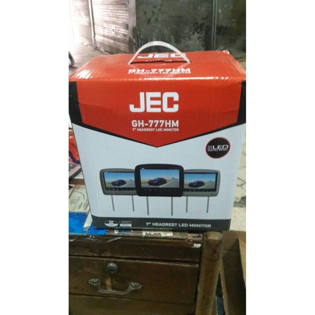 tv headrest mobil jec layar 7 inci