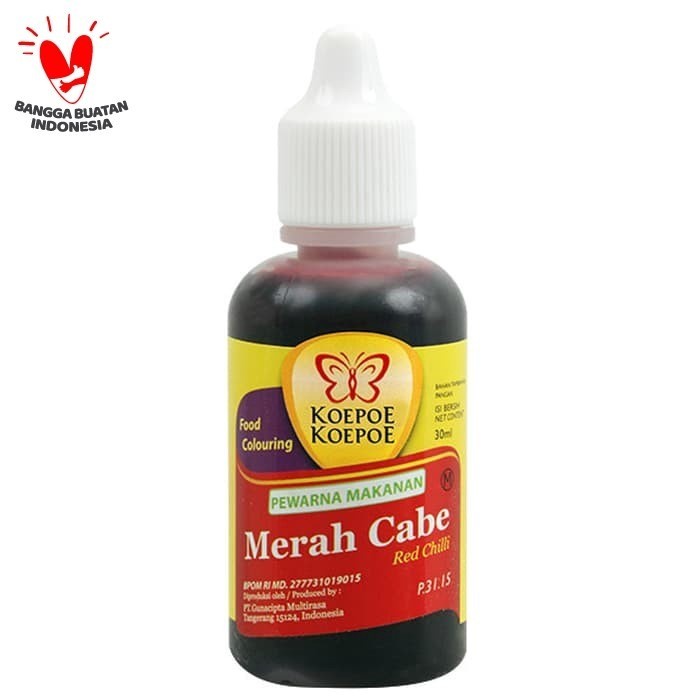 PEWARNA MAKANAN KOEPOE 30ML MERAH CABE