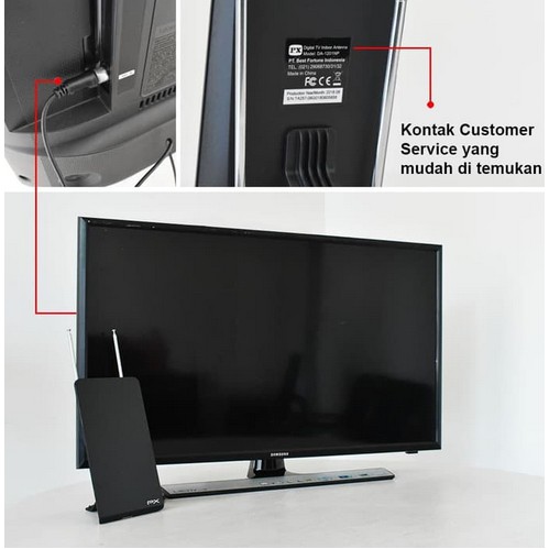 Antena TV Indoor Analog Digital PX DA-1201NP DVB-T2 (Garansi 18 Bulan)