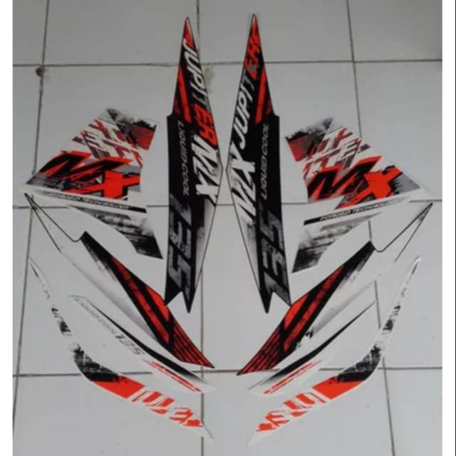 Striping new jupiter mx 135 2014 hitam orange putih