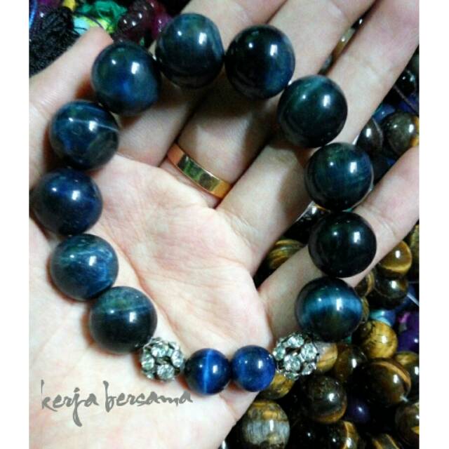 Gelang batu biduri sepah navy