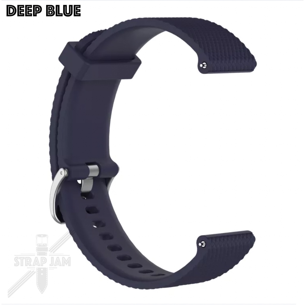 SBF Strap Samsung Galaxy Watch 5 40mm 44mm Pro 45mm - Tali Jam 20mm Silikon Rubber With Grey Buckle