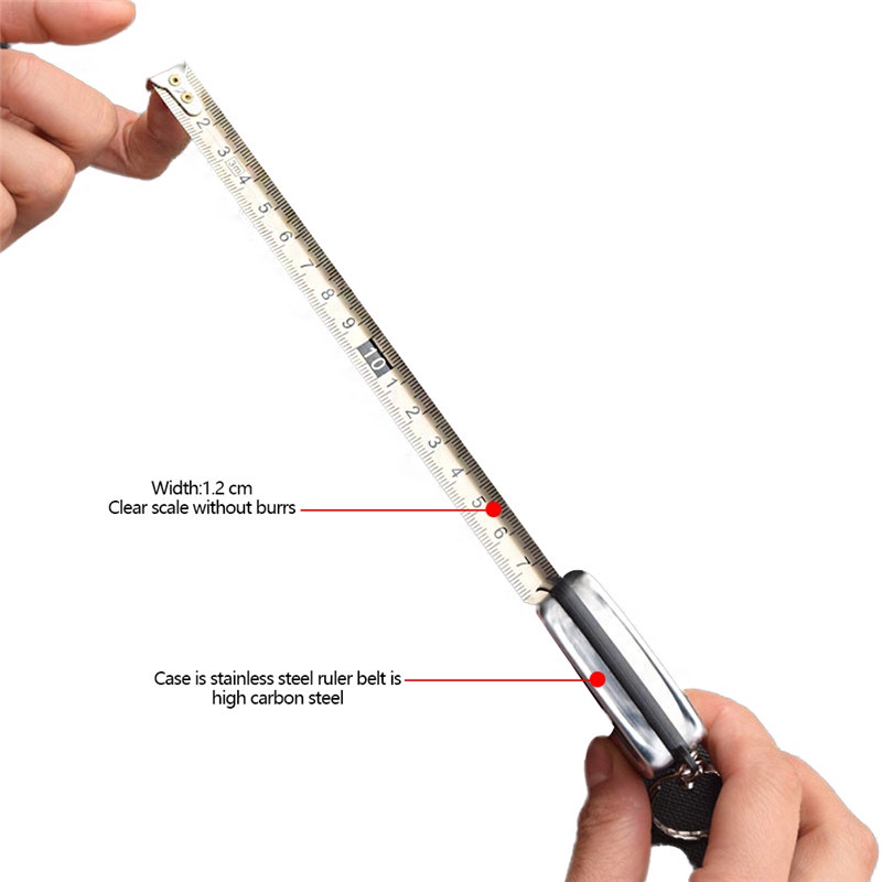 Tk Gantungan Kunci Penggaris Retractable Portable Bahan Stainless Steel Untuk Hadiah