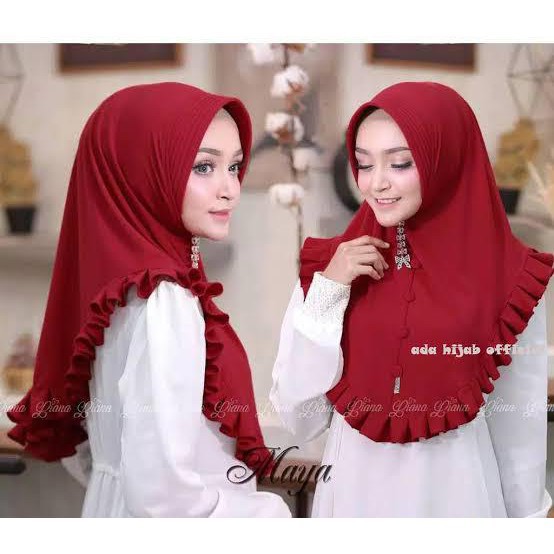 PROMO!!! Jilbab Instan Siria Series 1Slup Jersey Antem Tammia Rempel Depan Praktis Rumba-1