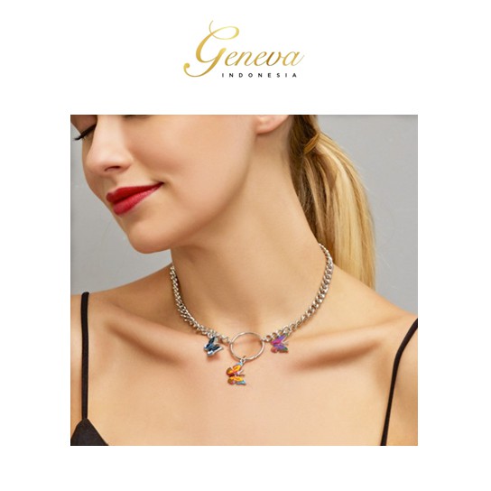 ✅COD Kalung Kupu-Kupu Warna Fashion Rantai Klavikula Rantai Tebal Kalung Wanita Yang Dipersonalisasi
