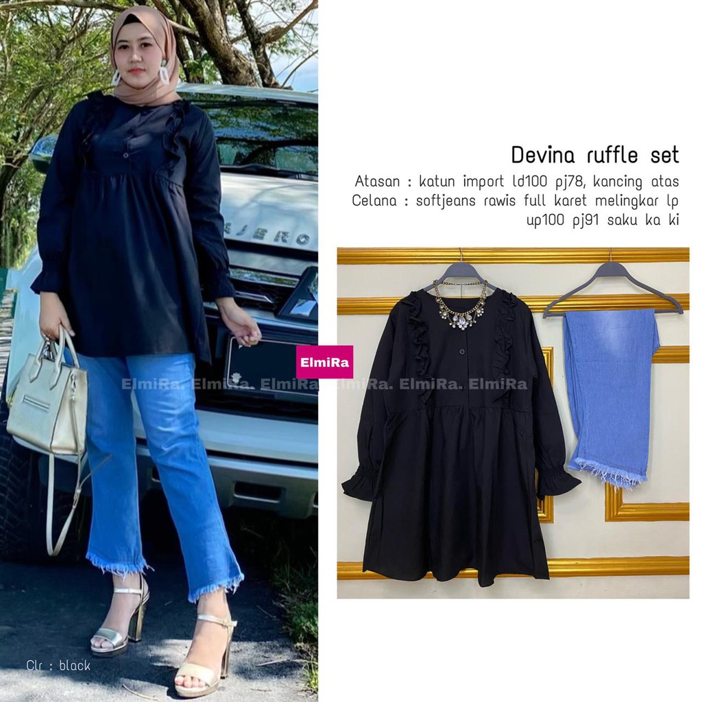 SETELAN DEFINA COINS SET / BAJU SETELAN WANITA REMAJA KEKINIAN / SETELAN CELANA WANITA