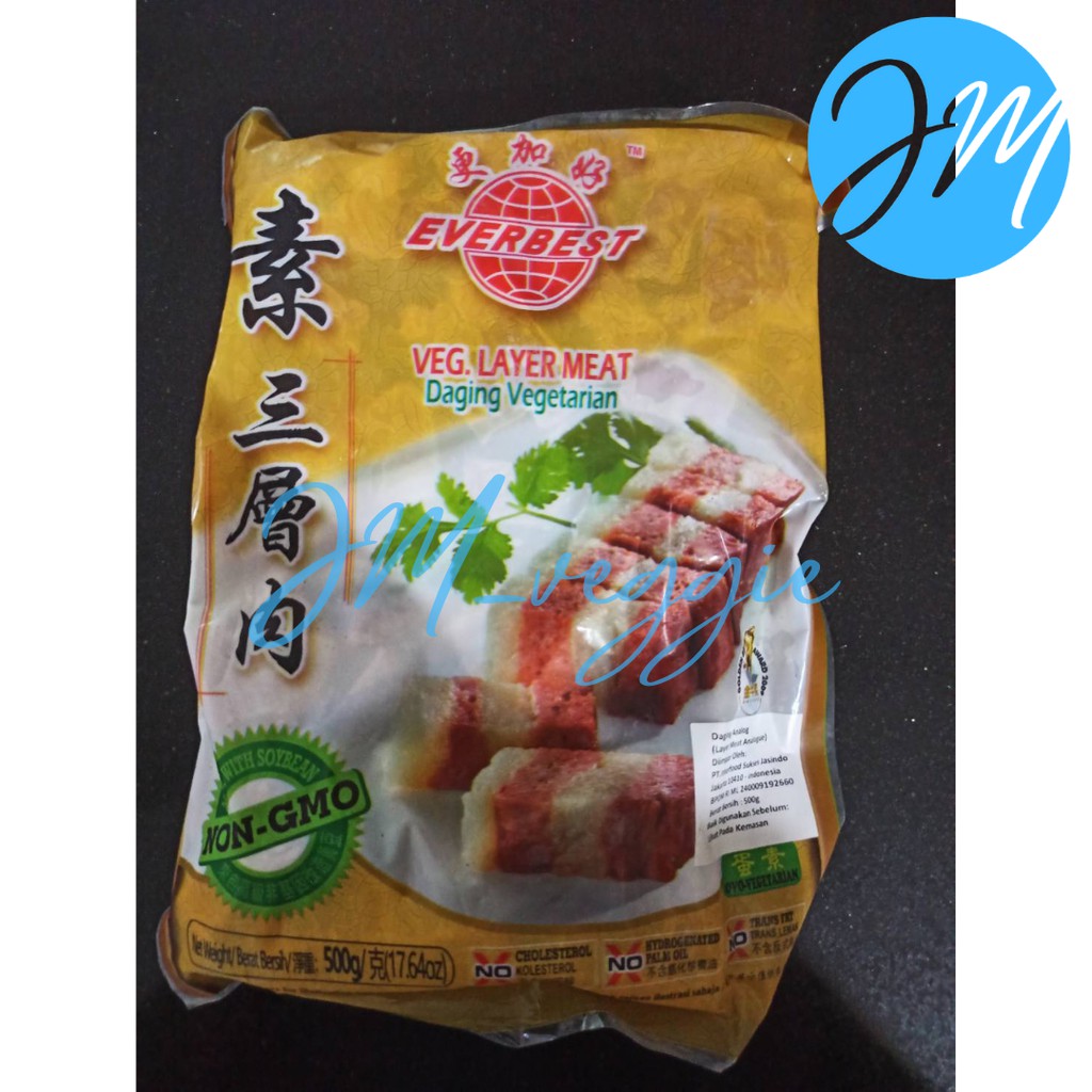 

Everbest Layer Meat 500gr / Daging Lapis / Sam Can Bak Vegetarian