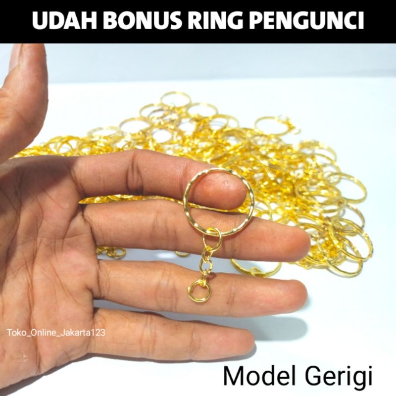 ring gantungan kunci gold Uk 2.5 cm ring ganci warna emas Ring Gantungan kunci sovenir dan aksesoris hewan