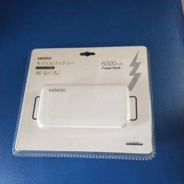 Powerbank miniso 6000 mAh Simple & Fashionable - White