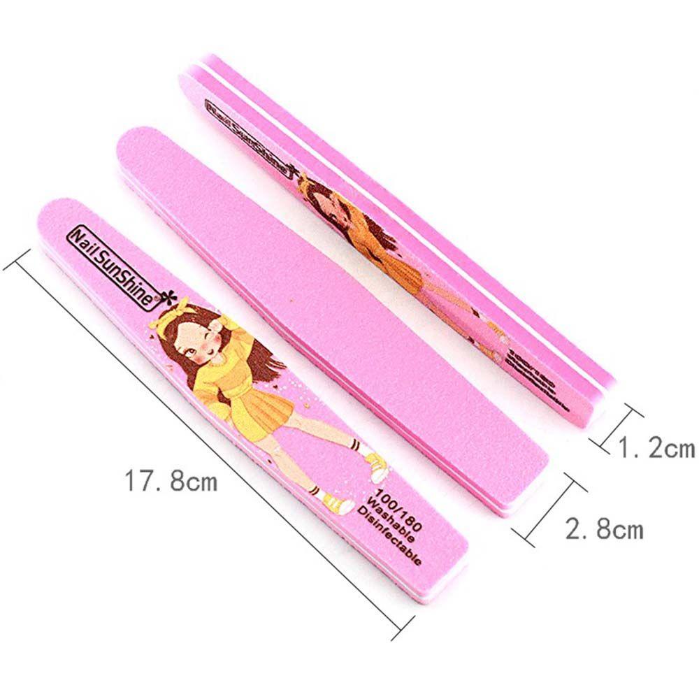 Mxbeauty Spons Penyangga Kuku Dua Sisi Dapat Dicuci Motif Kartun Kuku Amplas Nail Files Manicure Tools Nail Buffing Blocks