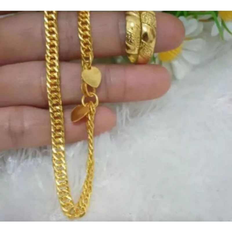 Gelang Rantai Gold Free Cincin Ular Impor Anti Karat