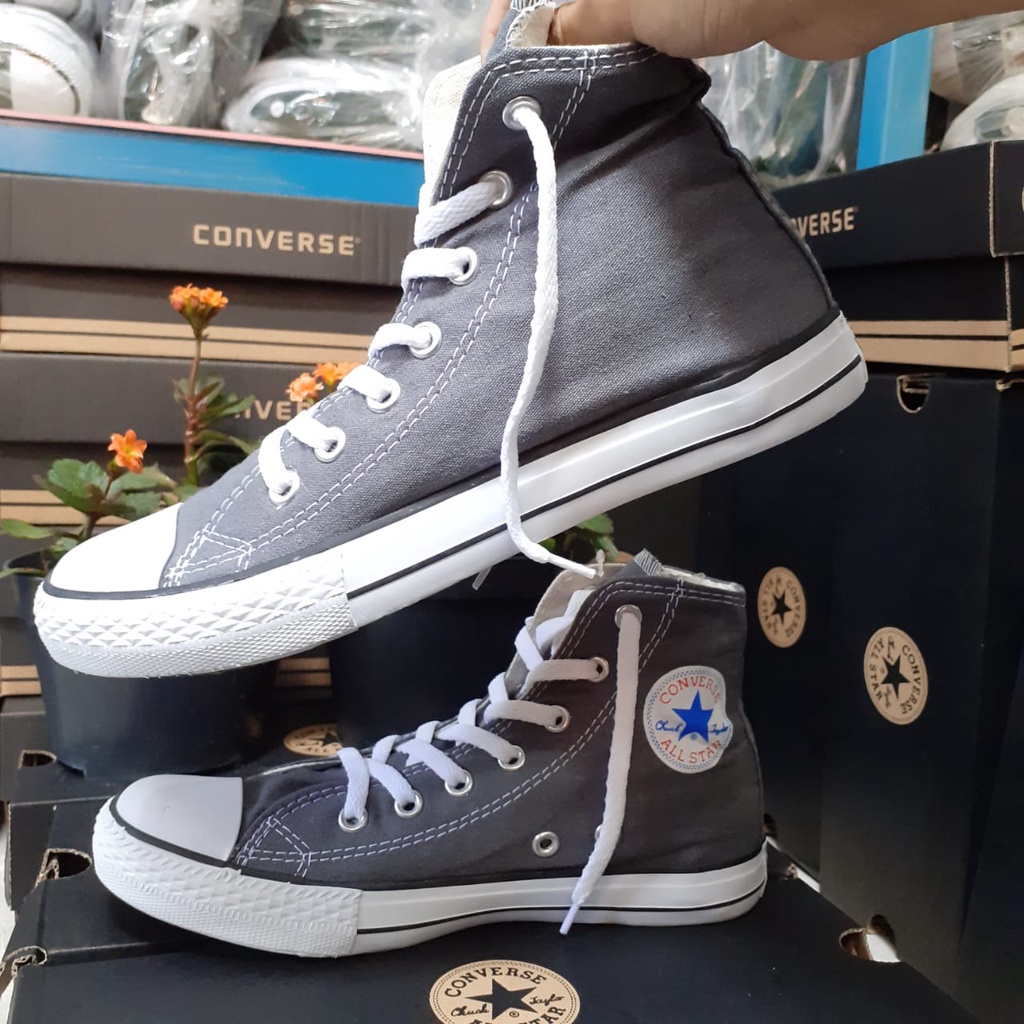 SEPATU SNEAKERS CASUAL PRIA WANITA CONVERSE_31 ALL STAR CLASSIC GREY HIGHT TERMURAH