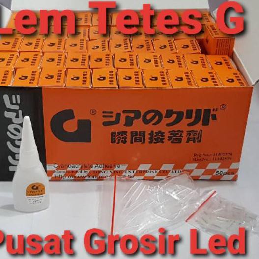 

TERMURAH Lem Tetes G / Lem G Korea 1 box isi 50 pcs [9H6]