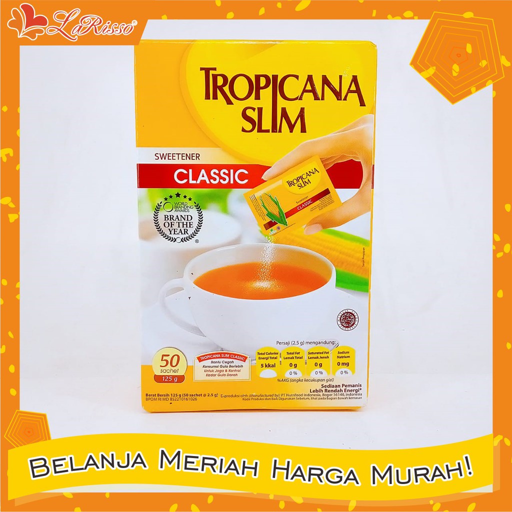 

TROPICANA SLIM SWEETENER 50'S ALL VARIAN