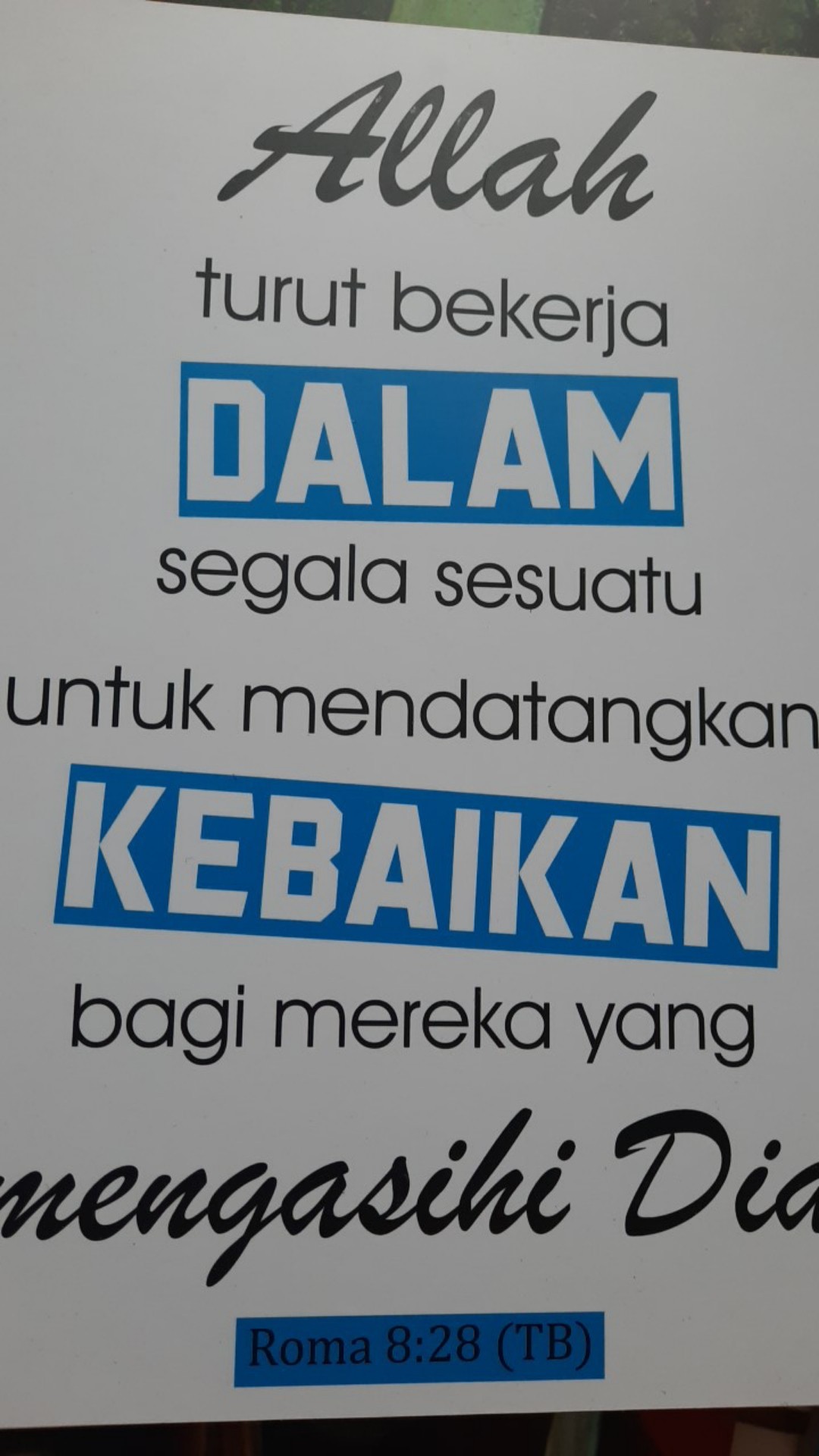 Wall Decor Nasrani Quote Alkitab Dekorasi Kristen Katolik