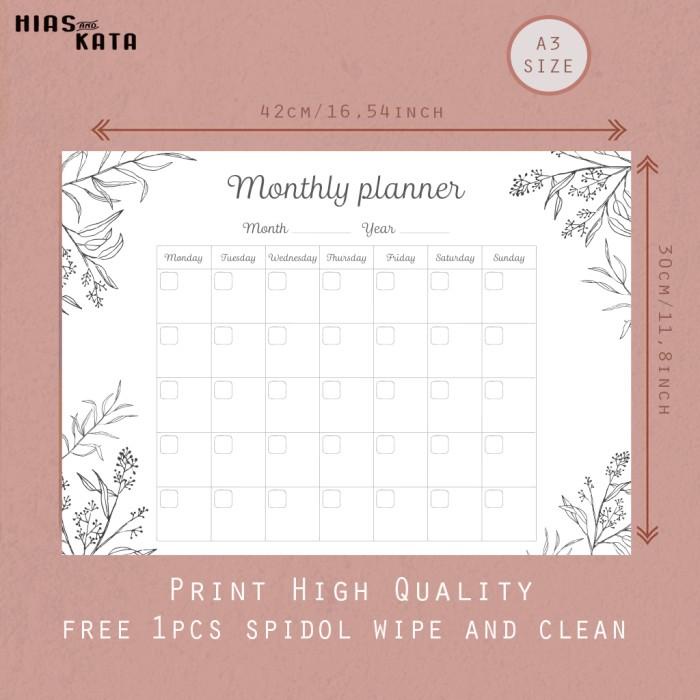

Book Monthly Planner Monthly Schedule Wall Planner Agenda Bulanan Size A3