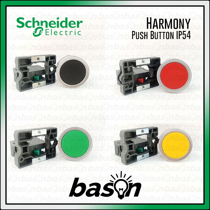 SCHNEIDER Harmony Easy XA2 Push Button IP54 - flush spring return