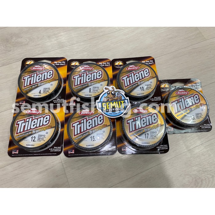 BERKLEY TRILENE TRANSOPTIC CLEAR/GOLD 220YD - 4LB