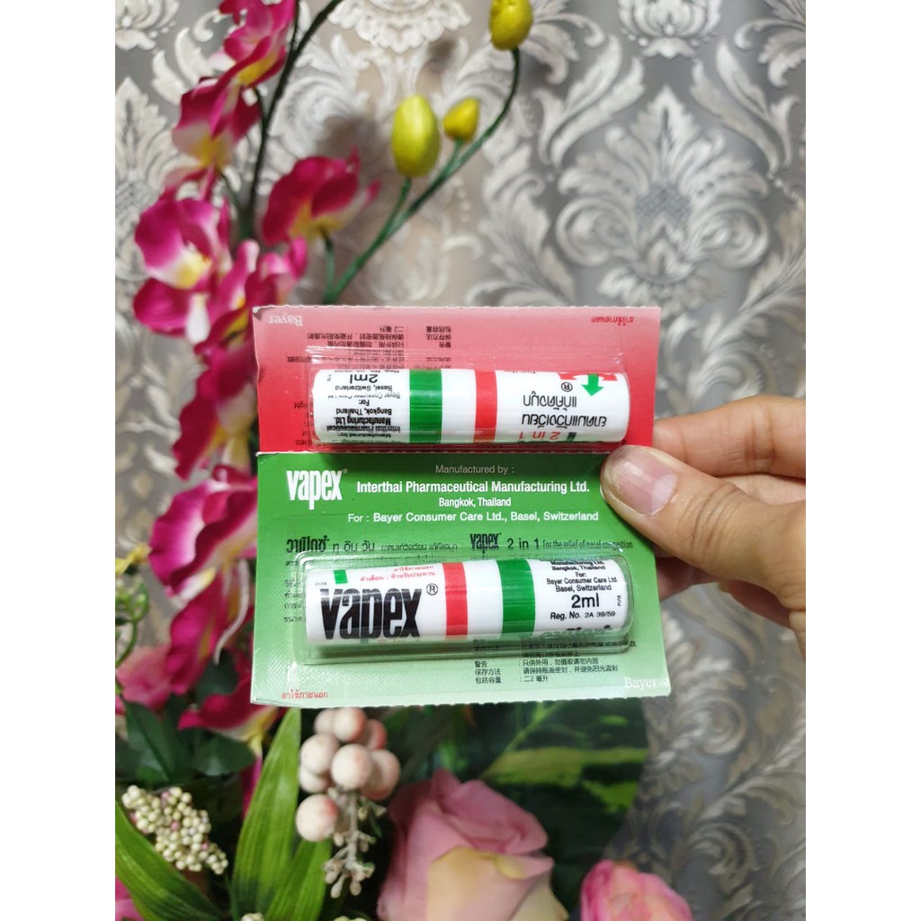 VAPEX Inhaler Relief Nasal Congestion Flu Cold Dizzy Original Thailand