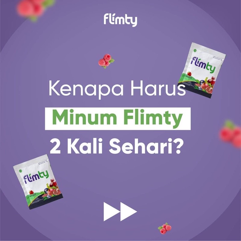 FLIMTY Fiber | Detox | Antidioksidan Rasa Blackcurrant / Raspberry - 1 Box 16 Sachet Minuman Diet Pelangsing Alami Pelangsing Ampuh