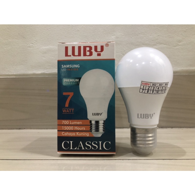 BOHLAM LED LUBY CLASSIC CAHAYA KUNING PAKET 10 PCS 7 WATT