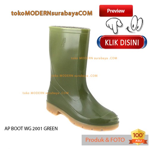 AP BOOT WG 2001 GREEN sepatu boots anti air sepatu banjir