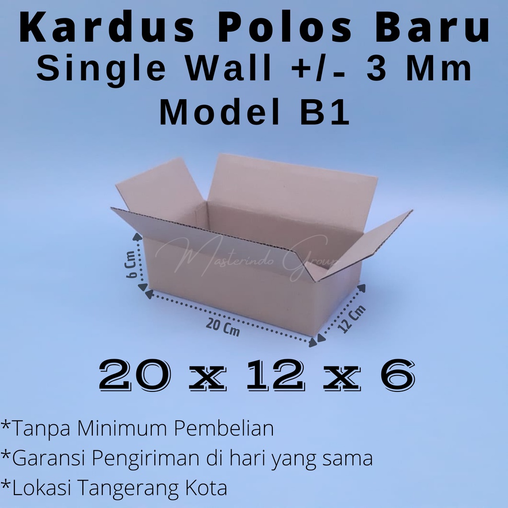 

Kardus | Box | Karton Polos 20x12x6 Cm