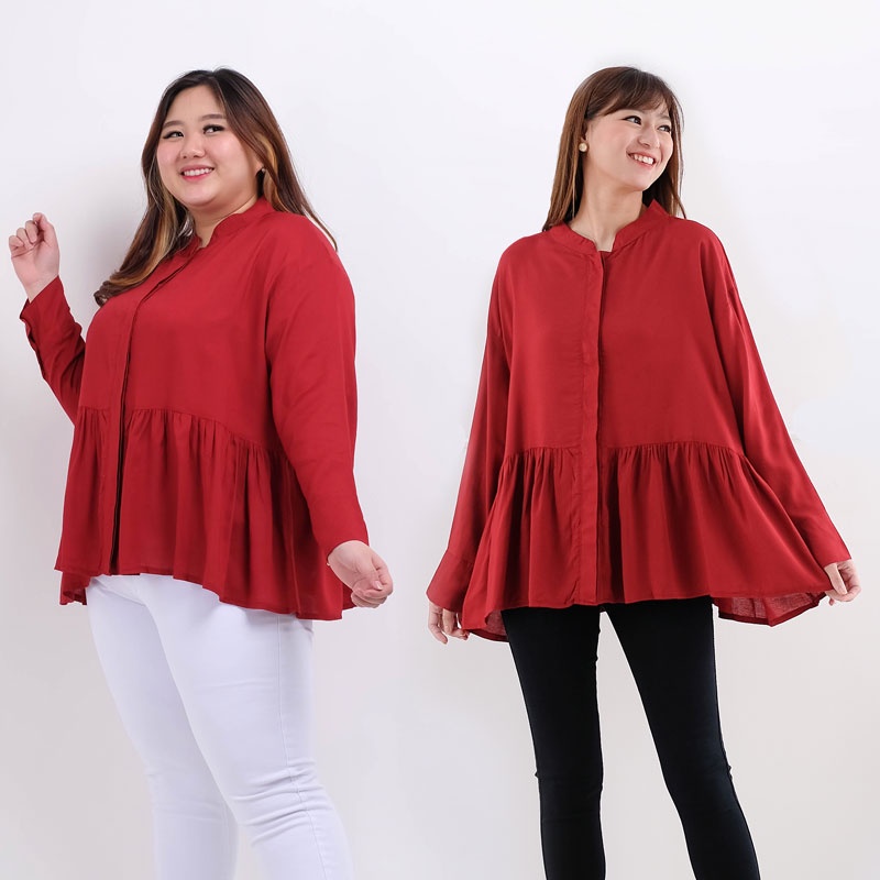 ARENA - Kemeja Wanita Big Size / oversized kancing depan