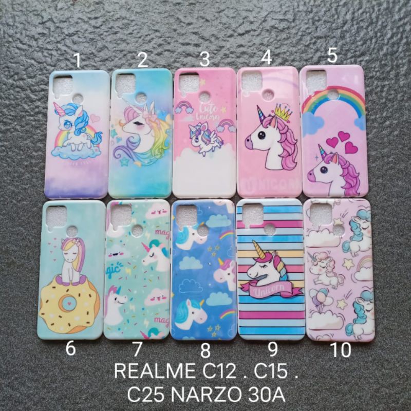 Case gambar Realme C15 C12 C25 Narzo 30A motif cewek ( 15 Motif ) soft softcase softshell silikon cover casing kesing housing